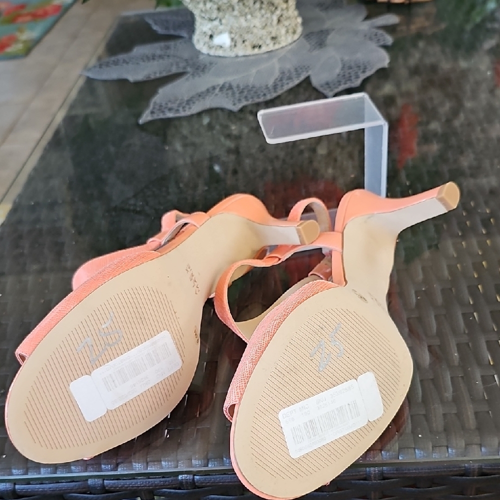 Alex Marie Peach Heeled Sandals - Picture 4 of 6